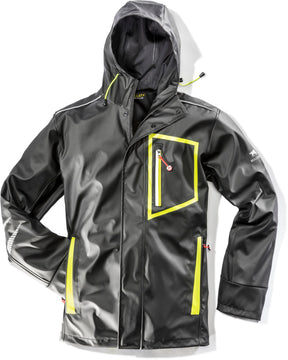 Bullstar Regenjacke PU Ultra schwarz/lime