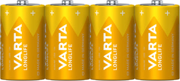 VARTA Longlife D Batterie, 4 Stück im Folienpack