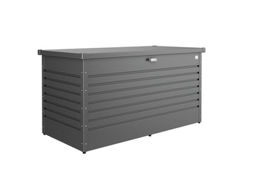 Biohort FreizeitBox 160 High Multibox mit Deckel, grau, 160x79x83 cm