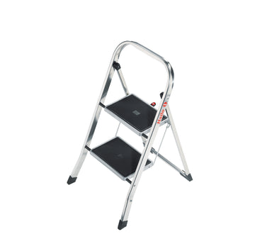 Hailo StandardLine Alu-Trittleiter K70 mit Stufen, silber/schwarz