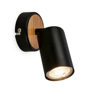 BRILONER Leuchten Spotleuchte Schwarz-Holz 1xGU10