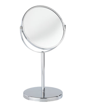 WENKO Assisi Standspiegel für Kosmetik, silber, Ø 16 cm