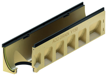 ACO PowerDrain Rinne V150G Typ 5.0.2 aus Polymerbeton mit Gusskante