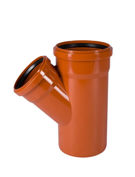 Ostendorf KGEA Einfachabzweig 45° DN/OD orangebraun PVC, mit Dichtung