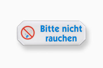 CONMETALL Hinweisschild 3D „Bitte nicht rauchen“ (Karton mit 10 Stk.)