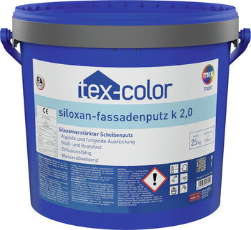 MEFFERT Fassadenp. Silicon Mix K 2,0 mm, 25 kg Basic Texcolor TC4107