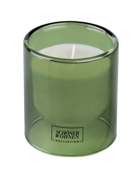 Schöner Wohnen Duftkerze Basil S im Glas, grün, Ø 7,5 cm, 8,5 cm