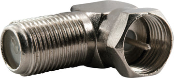 SCHWAIGER Winkeladapter 90° silber, 2er-Set, F-Stecker auf F-Buchse
