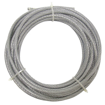 VORMANN Drahtseil verzinkt, kunststoffummantelt Ø5 mm, 10 m – 6x7