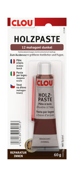 CLOU Holzpaste dunkel 60 g, gebrauchsfertige Ausbesserungsmasse