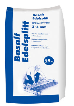 Hamann Basalt Edelsplitt Zierkies grau-schwarz, Körnung 2–5 mm, 25 kg