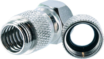 SCHWAIGER F-Stecker HQ F-Aufdrehstecker silber, 2 Stück