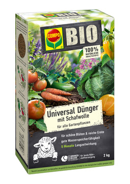 COMPO BIO Universal-Dünger mit Schafwolle, organischer Feststoffdünger 2,0 kg
