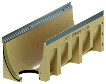ACO DRAIN® Multiline Seal in Rinne V300S aus Polymerbeton, vz.