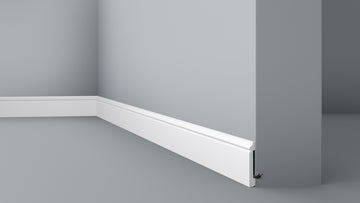 NMC Fußleisten HDP Decoflair C3, weiß, 2 m Länge, 80x12 mm