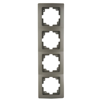 UNITEC Abdeckrahmen 4-fach platin für Monaco Serie 204