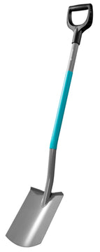 GARDENA ClassicLine Spaten – extra großer Trittfuß, grau/türkis