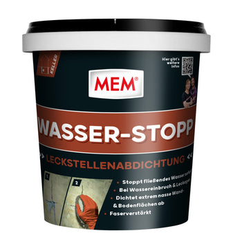 MEM Wasser-Stop Dichtschlämme, grau, 1 kg für nasse Flächen