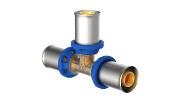 Schütte MS T-Stück blank Messing Pressfitting für MSVR