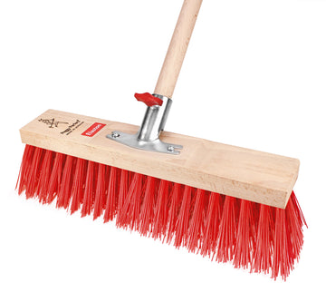 Peggy Perfect Straßenbesen Extra 40 cm mit Holzstiel, Elaston-Borste