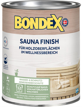 Bondex Sauna Finish farblos 1 l – wasserbasierte Holzlasur, seidenmatt