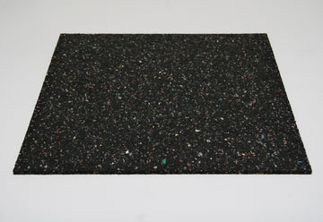 SZ Metall Waschmaschinenunterlage 600 x 600 x 10 mm, schwarz, Gummi