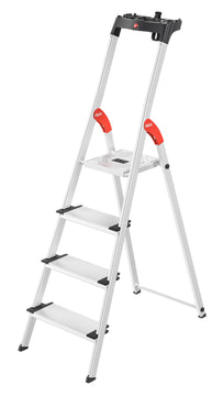 Hailo ComfortLine Alu-Sicherheits-Stehleiter L80, silber, Stufen