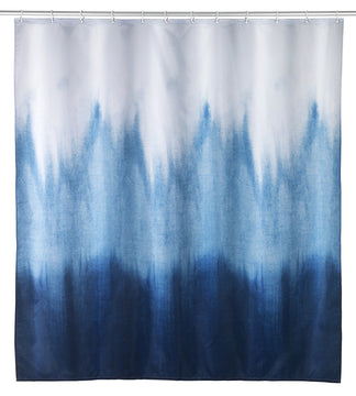 WENKO Alara Duschvorhang 180x200 aus 100% recyceltem Polyester, mehrfarbig-batik