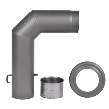 FIREFIX UHT Hydro Lack Winkel-Rauchrohrset 3-tlg. Ø150 dunkelgrau 90°