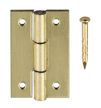 VORMANN Schatullenscharniere, Stahl, vermessingt, 15 x 10 x 0,5 mm, 6 Stück