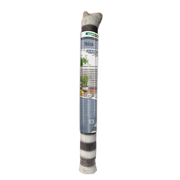 Windhager Balkonblende IBIZA aus recycelbarem Kunststoff-Gewebe, grau/weiß