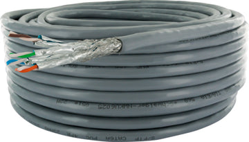 SCHWAIGER Installationskabel S/FTP Cat6a 25 m grau unkonfektioniert