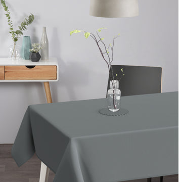 Vénilia Taenga Tischdecke aus Polyester in Grau, 1,5 x 2,4 m