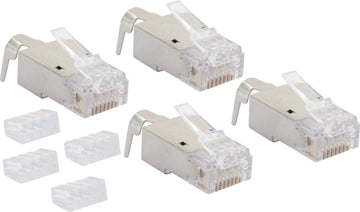 Schwaiger CAT6A/CAT7 Netzwerkstecker grau/silber (geschirmt)