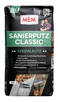 MEM Sanierputz Classic, 25 kg, weiß, Sanierputz für Innen & Außen
