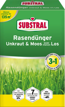 Substral Rasendünger „Unkraut & Moos bleibt chancenLOS“, mineralischer Feststoffdünger
