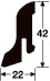 MeisterWerke Steck-Sockelleiste Uni weiß glänzend DF 324, MDF