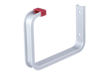 GAH Alberts Deckenhaken abgewinkelt, Haken aus Aluminium, silber