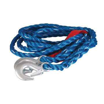 UNITEC Abschleppseil blau mit Schnellverschluss und 2 Karabinerhaken