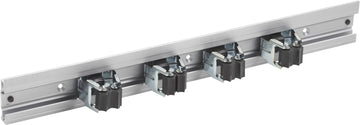 MEISTER Geräteleiste aus Aluminium, silber, mit 4 Werkzeughaltern