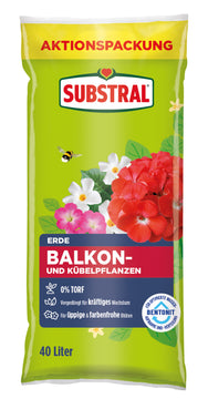 Evergreen Substral Erde für Balkon- und Kübelpflanzen 40 l