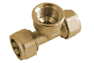 Schütte MS T-Stück blank 26 mm x 3/4" Innengewinde (Klemmfitting)