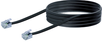 SCHWAIGER Telefon-Anschlussleitung WE 6, 6,00 m, RJ11 – schwarz