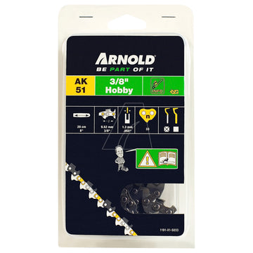 ARNOLD Sägekette 3/8" LP, Treibgliedstärke 1,3 mm, 200 mm Länge