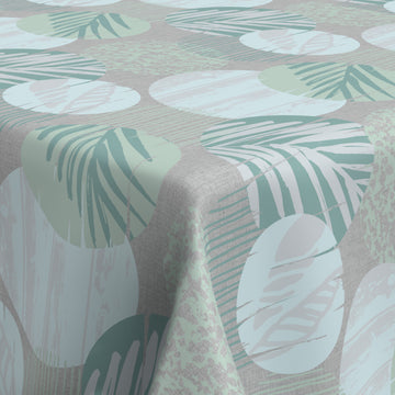 Vénilia Standard Tischdecke Palmera aus Vlies/PVC, 1,4 m breit, 20 m Rolle