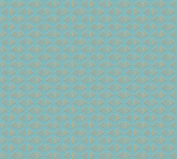 A.S. Création Vliestapete Design Dschungel Gold-Türkis „Fächer klein“