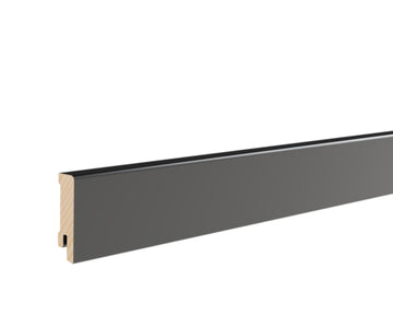 Osmo Sockelleiste Tiefschwarz massiv, endbehandelt, gerade, Clip 2400 mm