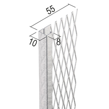 Protektorwerk 1235 Putzabschlussprofil innen, 10 mm, 2,6 m, ohne Farbe