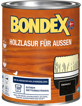 Bondex Holzlasur außen Ebenholz 0,75 l