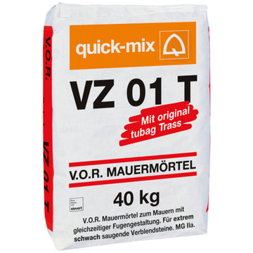 Quick-Mix VZ 01 T Mauermörtel für Verblendsteine grau, 40 kg